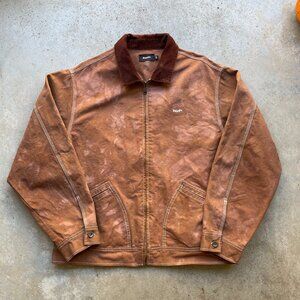 Huf Custom Dirty Clay Canvas Jacket Full Zip Men's XL Work Wear Urban